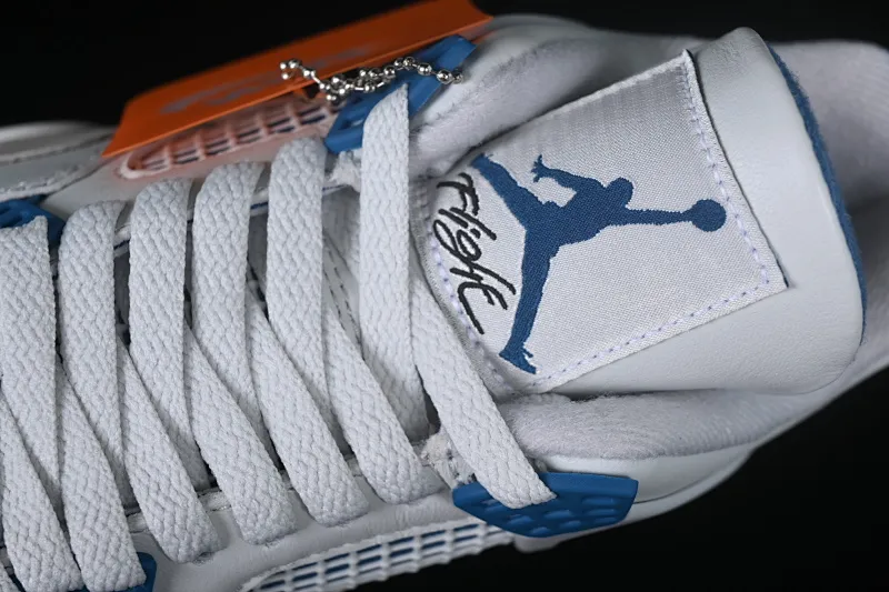 All categories Air Jordan Jordan series basketball shoes Air Jordan 4 pure original Air Jordan 4 Retro "Military Blue" AJ4 Joe 4 white blue gray first year color FV5029-141